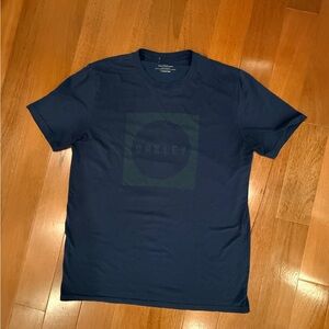 Oakley Vintage T-Shirt Mens XL Regular Fit Blue Short Sleeve Logo